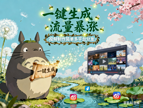 宫崎骏风格动画制作项目，一键生成流量暴涨，视频制作简单多平台分发.png