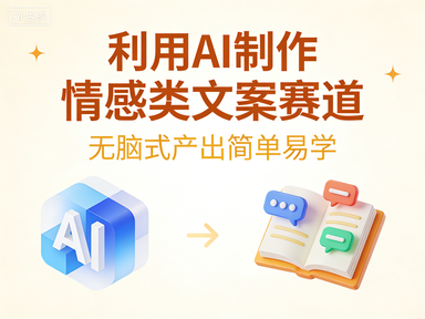 公众号流量主项目，利用AI制作情感类文案赛道，无脑式产出简单易学