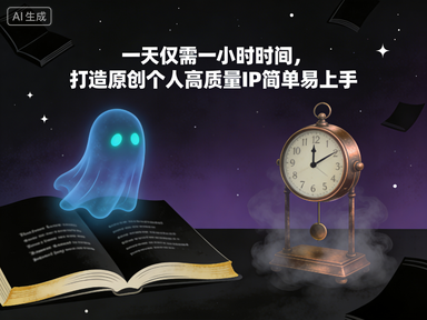 鬼故事创作项目,一天仅需一小时时间,打造原创个人高质量IP简单易上手