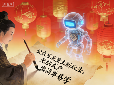 AI民间故事项目，公众号流量主新玩法，无脑式产出简单易学