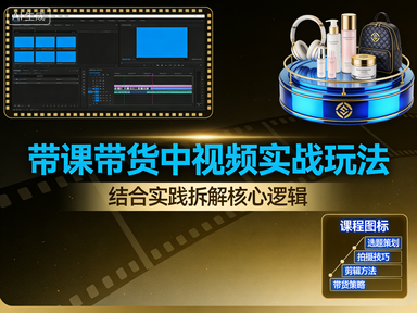 影视二创项目，带课带货中视频实战玩法，结合实践拆解核心逻辑