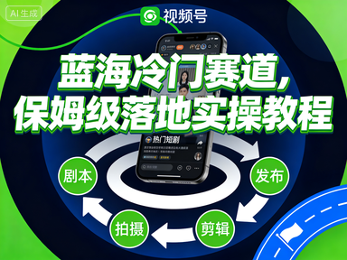 视频号短剧项目，蓝海冷门赛道，保姆级落地实操教程