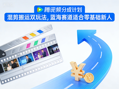 腾讯视频分成计划新思路,混剪搬运双玩法,蓝海赛道适合零基础新人