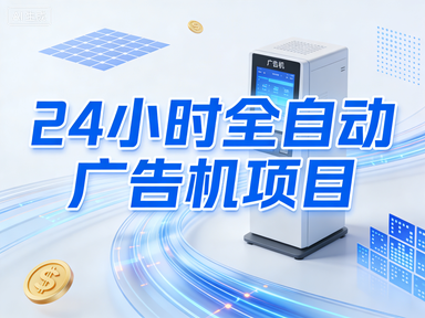 24小时全自动广告机项目，支持矩阵放大操作，适合新手稳定收益