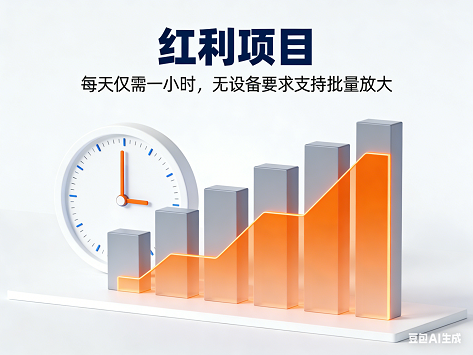 红利项目，每天仅需一小时，无设备要求支持批量放大