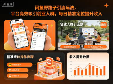 闲鱼野路子引流玩法,平台高效吸引创业人群,每日精准定位提升收入