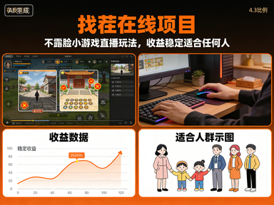 找茬在线项目,不露脸小游戏直播玩法,收益稳定适合任何人