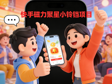 快手磁力聚星小铃铛项目,另类玩法直接变现,小白好上手无脑操作