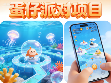 蛋仔派对项目,超级冷门的新玩法,一部手机稳定操作