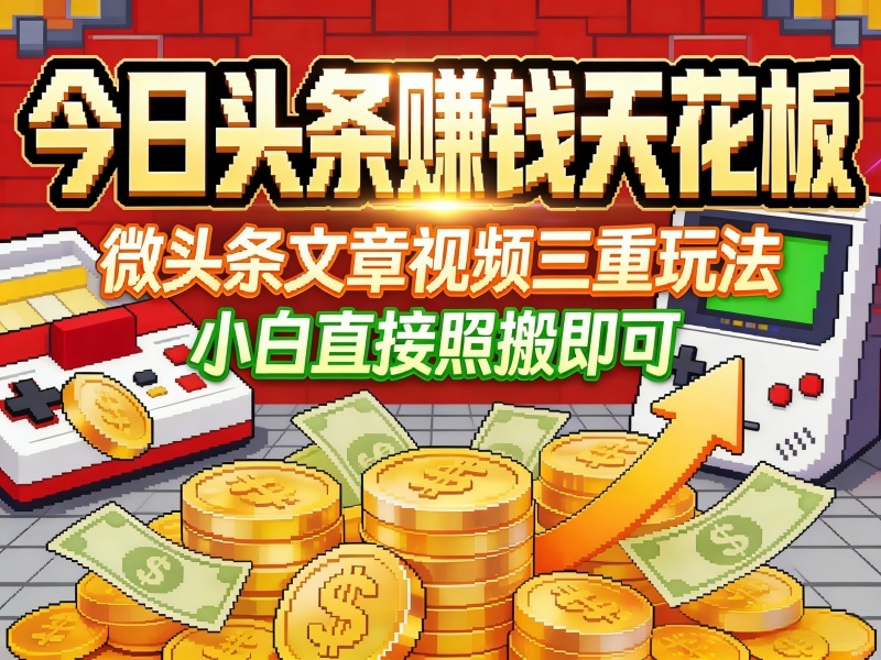 今日头条赚钱天花板，微头条文章视频三重玩法，小白直接照搬即可
