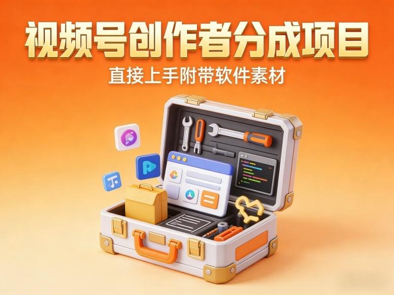 视频号创作者分成项目,新赛道原创玩法,直接上手附带软件素材