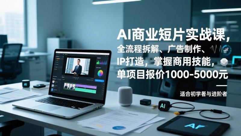 AI商业短片全流程实战课:从广告制作到IP打造,系统掌握商用创作技能