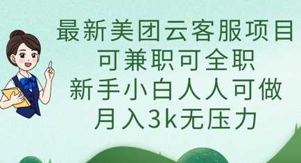 美团云客服项目开放招募，兼职全职灵活选择，新手友好快速上岗