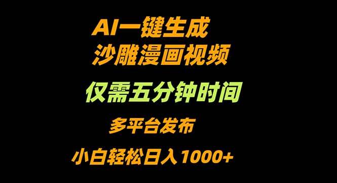 (16320期)AI一键生成沙雕动漫视频,只需5分钟,小白轻松日入1000+ (16320期)AI一键生成沙雕动漫视频,只需5分钟,小白轻松日入1000+