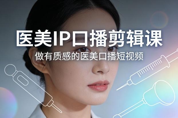 医美IP口播剪辑课、打造高级质感、引爆短视频流量增长