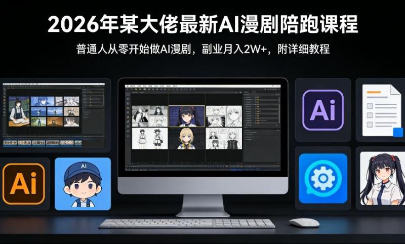 AI漫剧副业新风口、零基础入门指南、月入两万实战陪跑