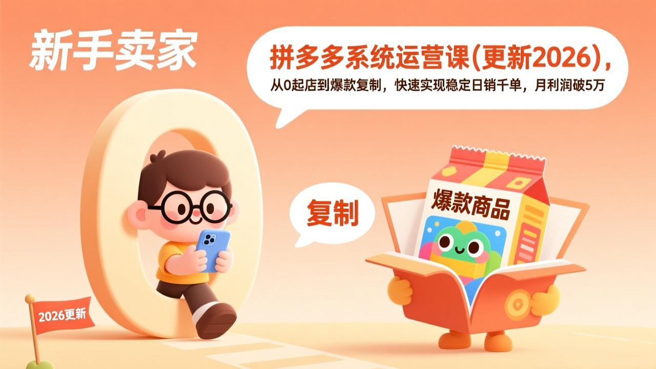 <span style='color:#078a00'>拼多多系统运营课(更新4月)，从0起店到爆款复制，快速实现稳定日销千单，月利润破5万</span>
