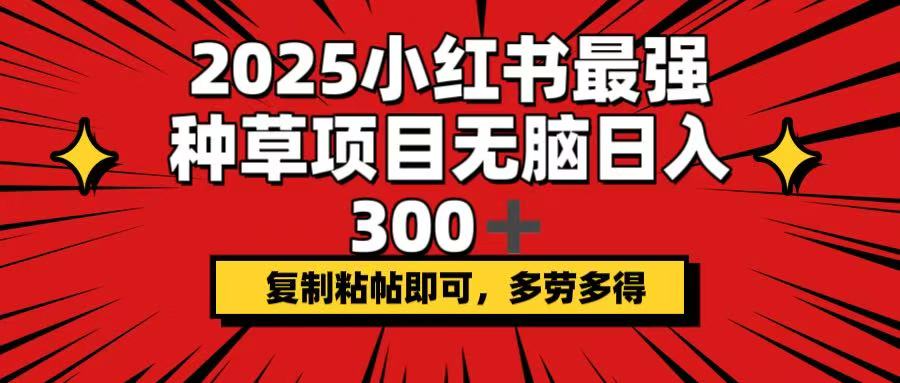 <span style='color:#bd7800'>2025小红书最强种草项目，无脑日入300+，复制粘帖即可，多劳多得</span>