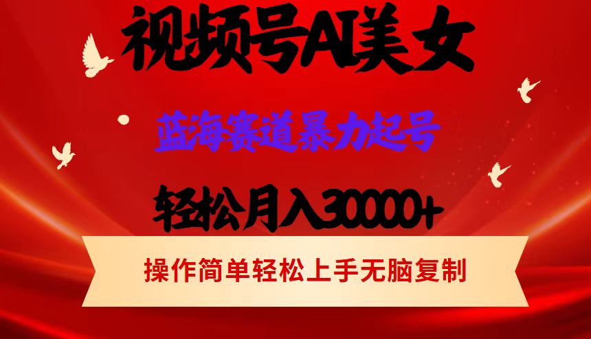 <span style='color:#078a00'>视频号AI美女跳舞，轻松月入30000+，蓝海赛道，流量池巨大，起号猛，当</span>
