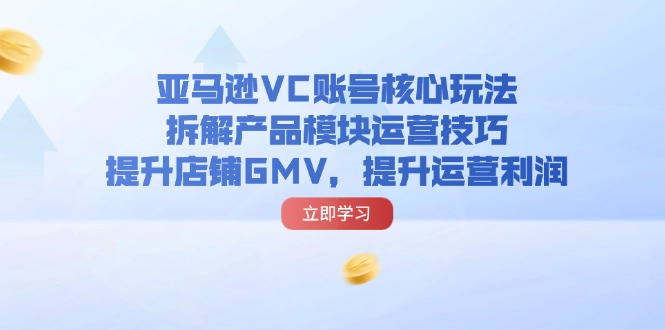 <span style='color:#001aff'>亚马逊VC账号核心玩法，拆解产品模块运营技巧，提升店铺GMV，提升运营利润</span>