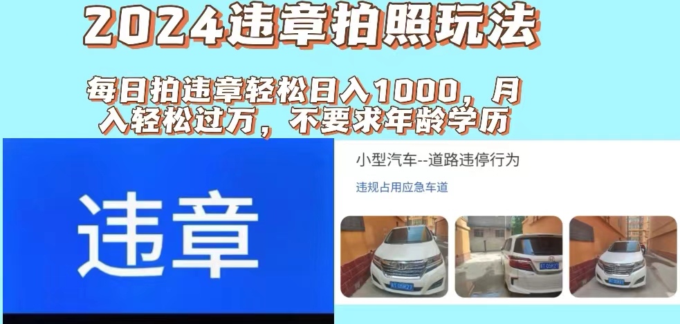 <span style='color:#a100e0'>2024违章拍照新玩法，推广躺赚+拍照赚钱双模式，日入</span>
