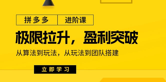 <span style='color:#001aff'>拼多多·进阶课：极限拉升/盈利突破：从算法到玩法 从玩法到团队搭建-18节</span>