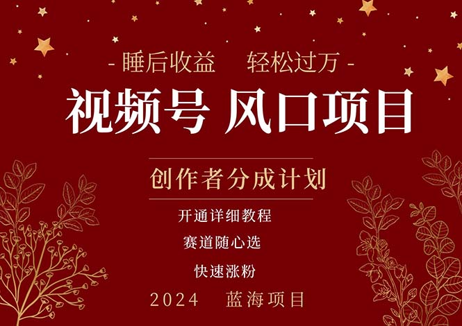 <span style='color:#001aff'>拥有睡眠收益的微信视频号大风口项目，轻松月入过万+，多赛道选择，可</span>