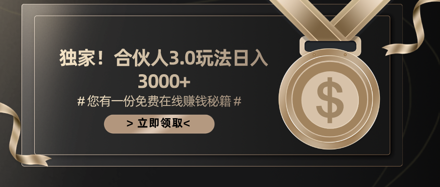 <span style='color:#001aff'>游戏合伙人3.0，日入3000+，无限扩大的蓝海项目</span>