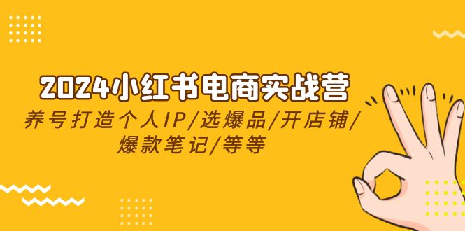 <span style='color:#ff0000'>2024小红书电商实战营，养号打造IP/选爆品/开店铺/爆款笔记/等等（24节</span>