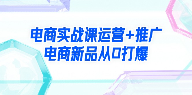 <span style='color:#001aff'>电商实战课运营+推广，电商新品从0打爆（99节视频课</span>