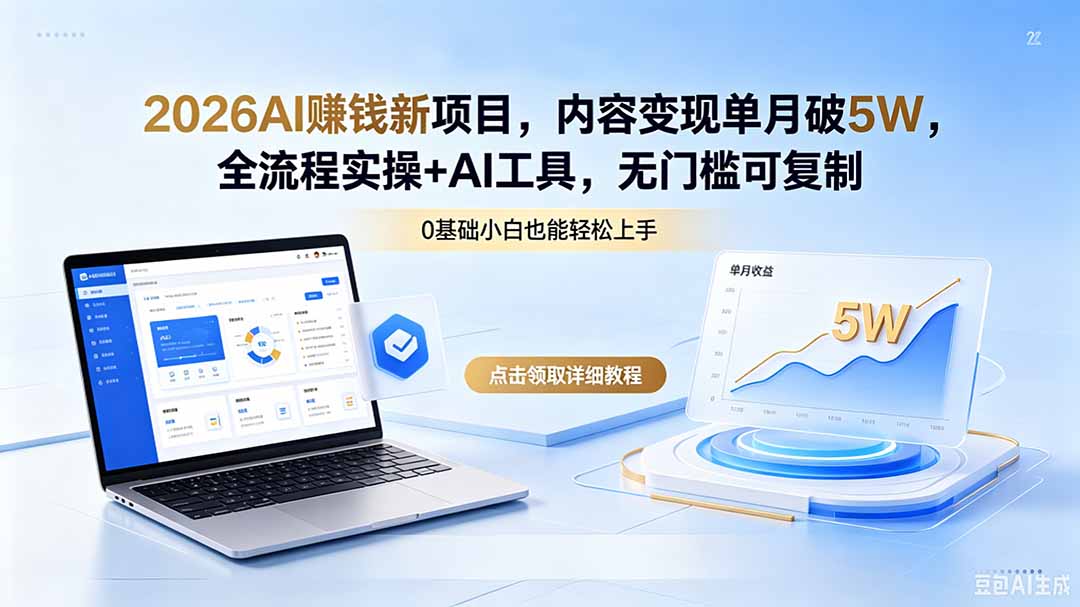 <span style='color:#ff0000'>2026AI赚钱新项目,内容变现单月破5W,全流程实操+AI工具,无门槛可复制</span>