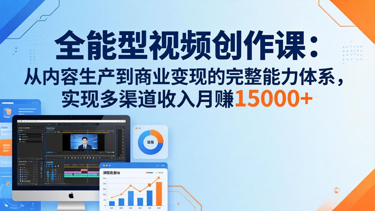 <span style='color:#001aff'>全能型视频创作课-26年3月更新:从内容生产到商业变现的完整能力体系,多渠道收入</span>