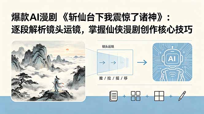 <span style='color:#001aff'>爆款AI漫剧《斩仙台下我震惊了诸神》：逐段解析镜头运镜，掌握仙侠漫剧创作核心技巧</span>