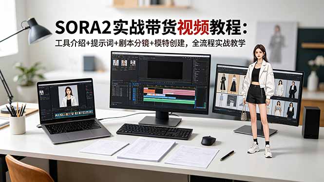 <span style='color:#ff0000'>SORA2实战带货视频教程：工具介绍+提示词+剧本分镜+模特创建，全流程实战教学</span>