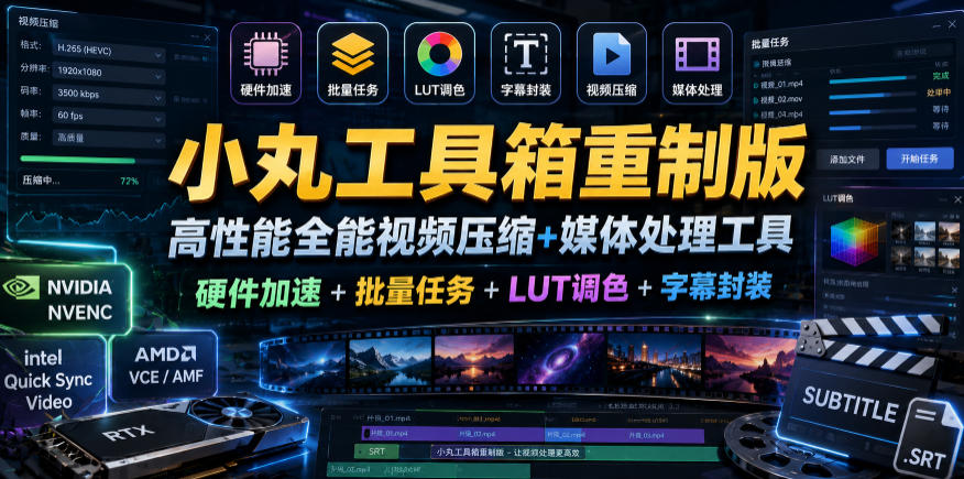 小丸工具箱重制版–高性能全能视频压缩+媒