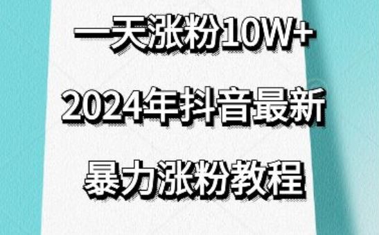 抖音最新暴力涨粉教程,视频去重,一天涨粉10w+,效果太暴力了,刷新你们的认知【揭秘】