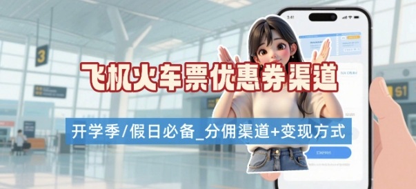 学生党必看!机票火车票优惠券申请渠道 + 项目打法,开学季节日速存