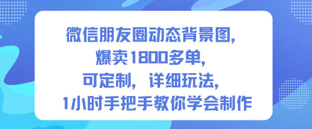 （783期）微信朋友圈动态背景图制作教程：一小时掌握定制技巧，详解实操步骤与方法