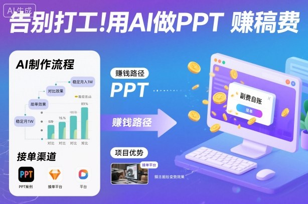 （859期）告别职场束缚：AI辅助PPT高效创作，拓展副业接单新途径