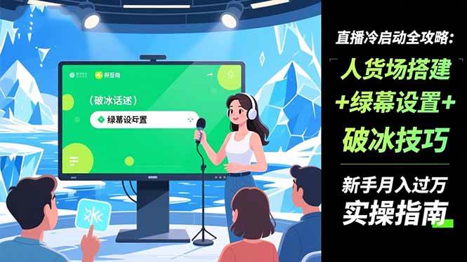 （863期）直播冷启动三步指南：搭建人货场基础、掌握绿幕技术、突破流量瓶颈