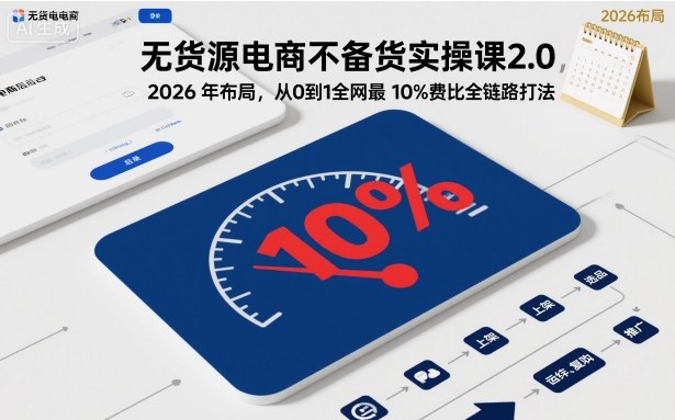 2026年电商布局新思路：零库存实战指南，从入门到精通全链路方法解析