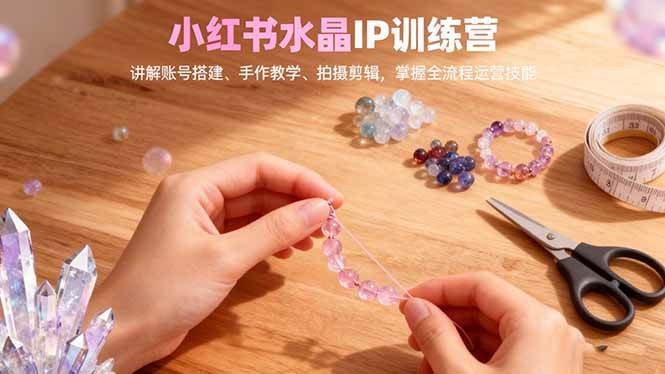 小红书水晶IP运营指南:账号搭建、手作教学与拍摄剪辑全流程解析