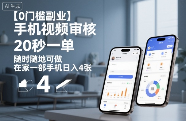 手机视频审核任务操作指南:20秒完成一单,居家办公轻松实现稳定收入