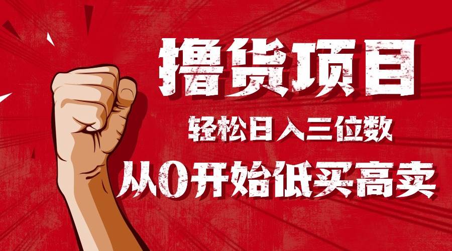 手把手教你从零开始学习撸货,掌握低买高卖技巧,新手也能轻松实现稳定日收益