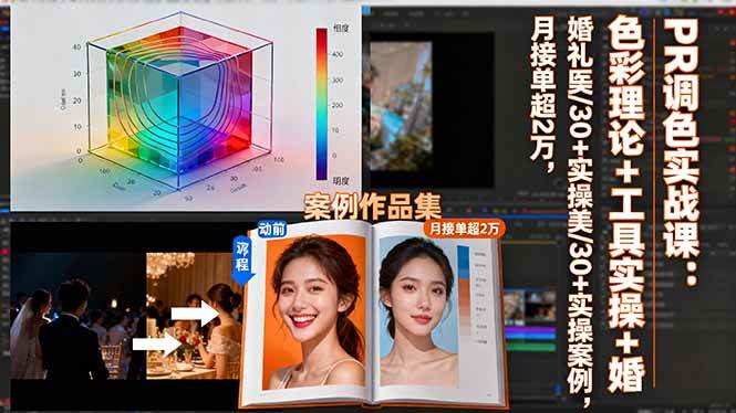 PR调色全流程指南:色彩原理与工具详解,结合婚礼医美案例提升实战技能