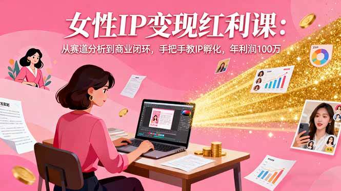 女性IP创业实战指南:从赛道选择到商业闭环,系统掌握个人品牌孵化与持续盈利路径