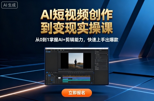 AI短视频创作与变现实战指南:从入门到精通剪辑技巧,轻松打造热门作品