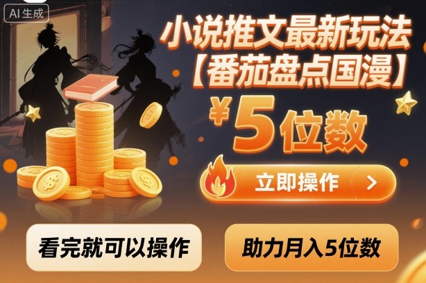 番茄小说推文新思路:国漫盘点玩法解析,手把手教你上手操作