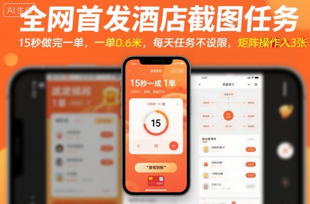 酒店截图任务操作指南:15秒完成单次任务,每日无上限接单,多账号管理实现稳定收益