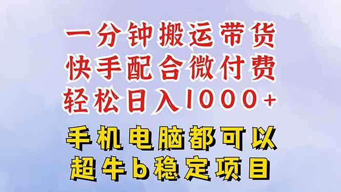 快手搬运带货实操指南:掌握原创剪辑技巧,搭配精准投流策略,实现稳定收益